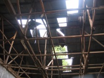 Leaking roof before rebuilding